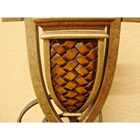 Set of 2 Brass Braided Pendulum Bottom Swing Table Lamps Camilles Collection Vtg - Picture 5 of 13